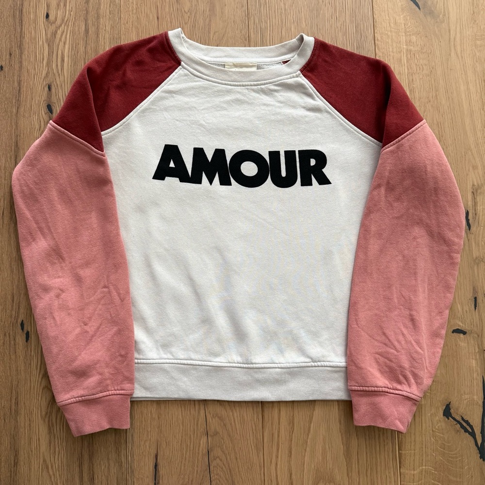 Sézane Amour Colorblock Sweatshirt XS